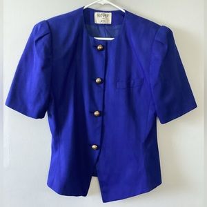 Vintage KASPER Statement Puff Sleeve Top | Feminine Chic